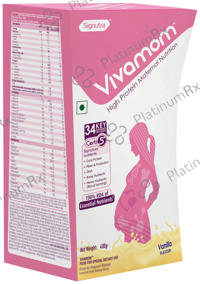 Vivamom High Protein Vanilla Flavour Powder 400gm