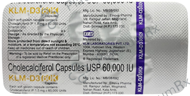 Klm D3 60K Capsule 8s