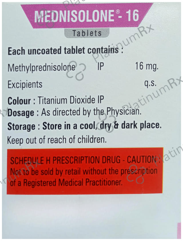 Mednisolone 16mg Tablet