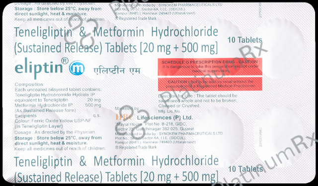 Eliptin M 500/20mg Tablet SR 10s