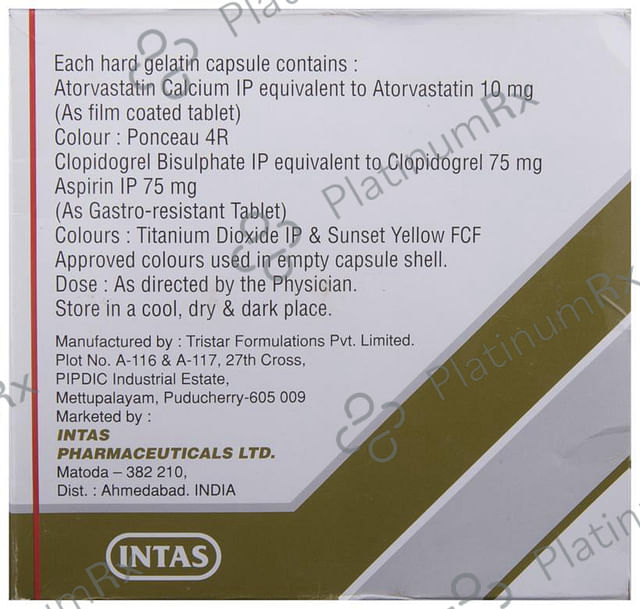 Clavix Gold 10/75/75mg Capsule 15s