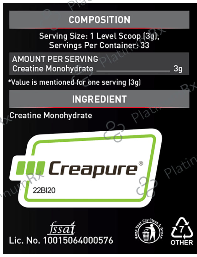 MuscleBlaze Creapro Creatine - With Creapure for Lean Muscles, Energy & Strength - Unflavoured