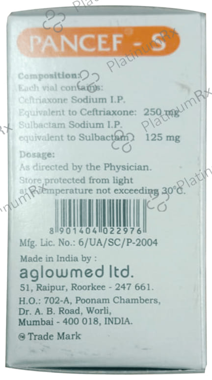 Pancef-S 375mg Injection