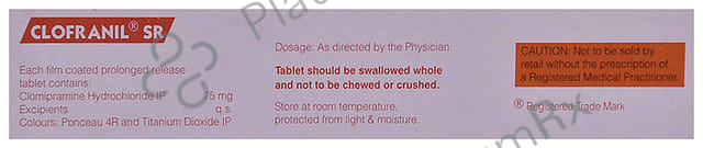 Clofranil SR 75mg Tablet 10s