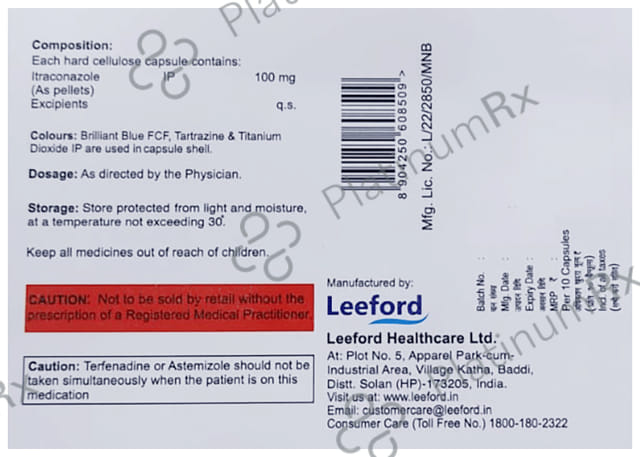 Itrostred 100mg Capsule 10s
