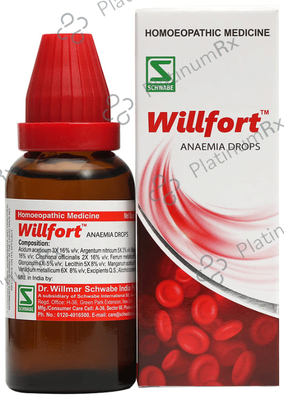 Dr Willmar Schwabe India Willfort Anemia Drop