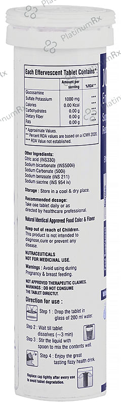 HealthBest Jointbest Glucosamine 1000mg Effervescent Tablet Strawberry