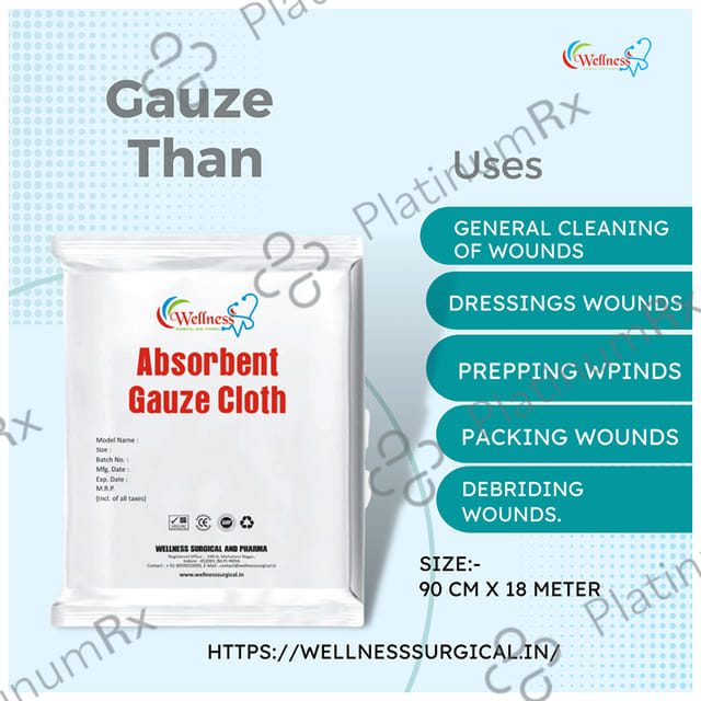 Wellness Surgical Absorbent Gauze Cloth 90cm x 18m