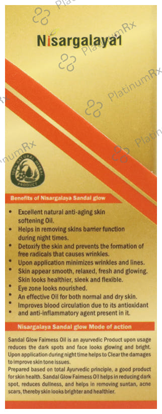 Nisargalaya Sandal Glow Fairness Oil