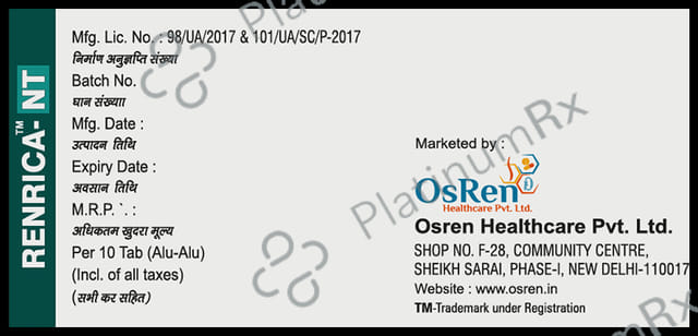 Renrica NT 10/75mg Tablet 10s