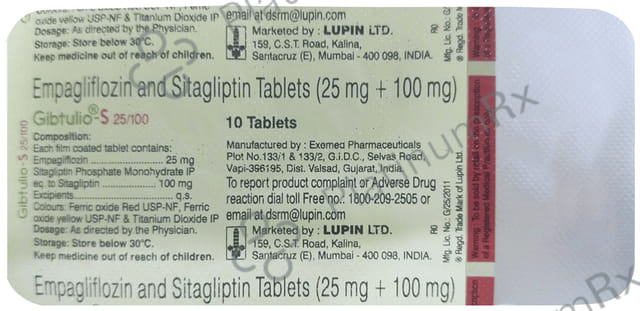 Gibtulio S 25/100mg Tablet 10s