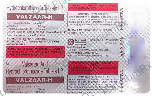 Valzaar H 12.5/80mg Tablet 15s