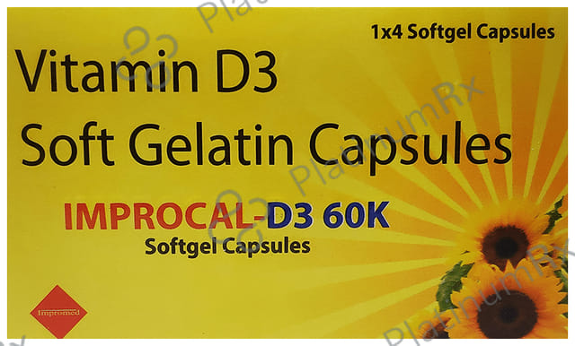 Improcal D3 60K Soft Gelatin Capsule