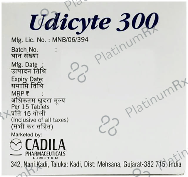 Udicyte 300mg Tablet 15s