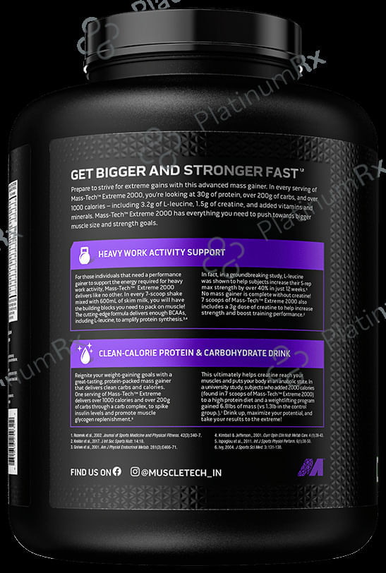 Muscletech Mass Tech Extreme 2000 Powder Triple Chocolate Brownie
