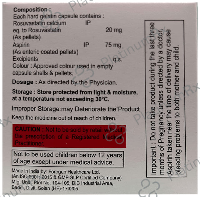 Xarostat-ASP 20 Capsule