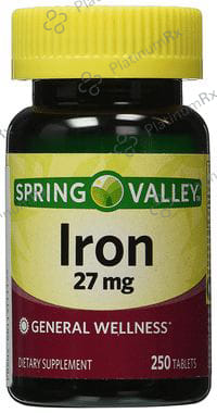 Spring Valley Iron 27mg Tablet