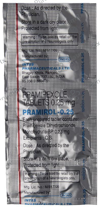 Pramirol 0.25mg Tablet 10s