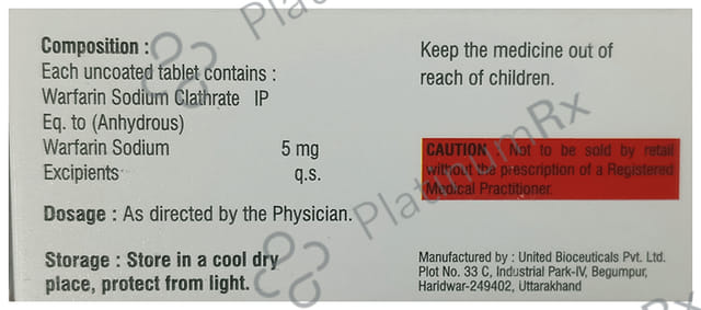 Warace 5mg Tablet 10s