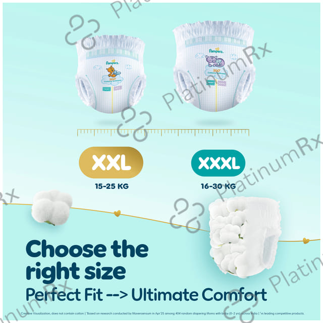 Pampers Premium Care Pants with Aloe Vera & Cotton-Like Softness - Size XXL