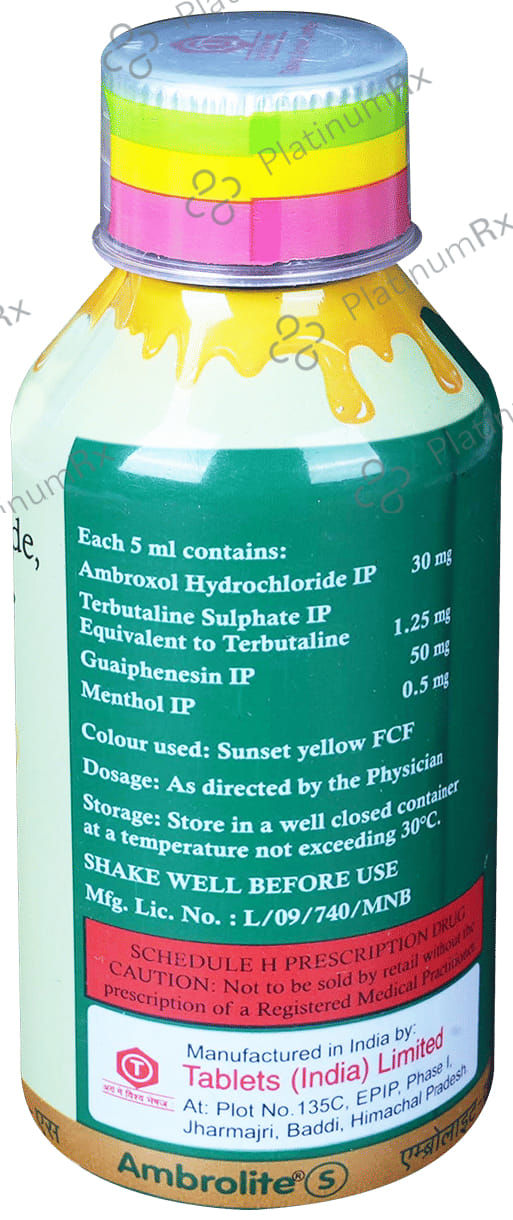 Ambrolite S Expectorant 100ml