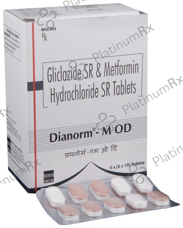 Dianorm M OD 60/500mg Tablet SR 10s