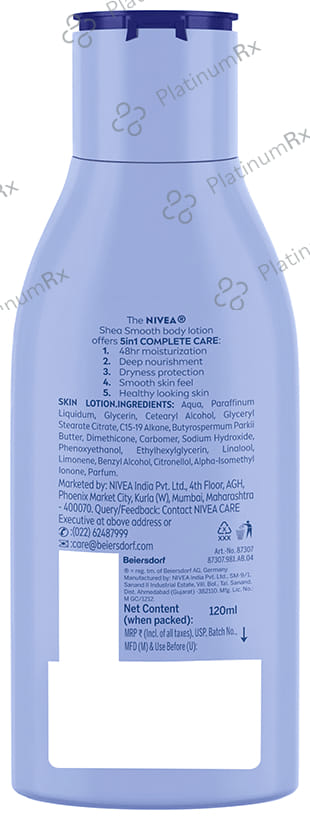 Nivea 5 in 1 Complete Care Nourishing Lotion - Smooth Milk Body Lotion with Shea Butter Lotion