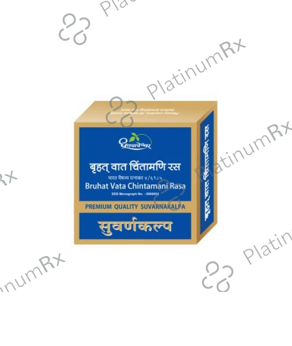 Dhootapapeshwar Bruhat Vata Chintamani Rasa Premium Quality Suvarnakalpa 60 tablets