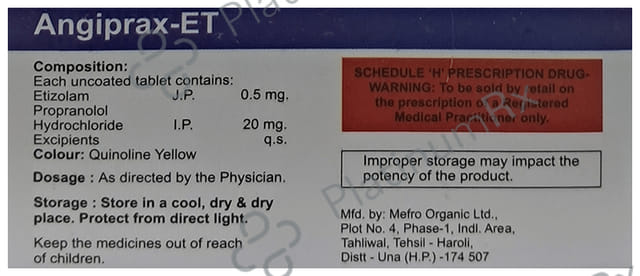 Angiprax ET 0.5/20mg Tablet 10s
