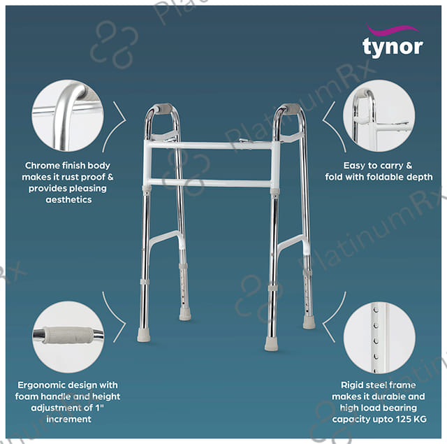 Tynor L-34 Invalid's Walker with All Pods Heavy Duty Universal