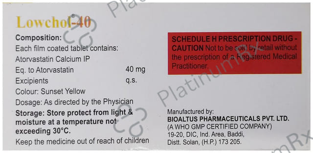 Lowchol 40mg Tablet