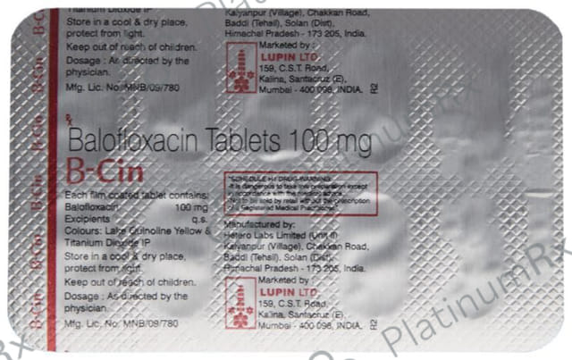 B Cin 100mg Tablet 10s
