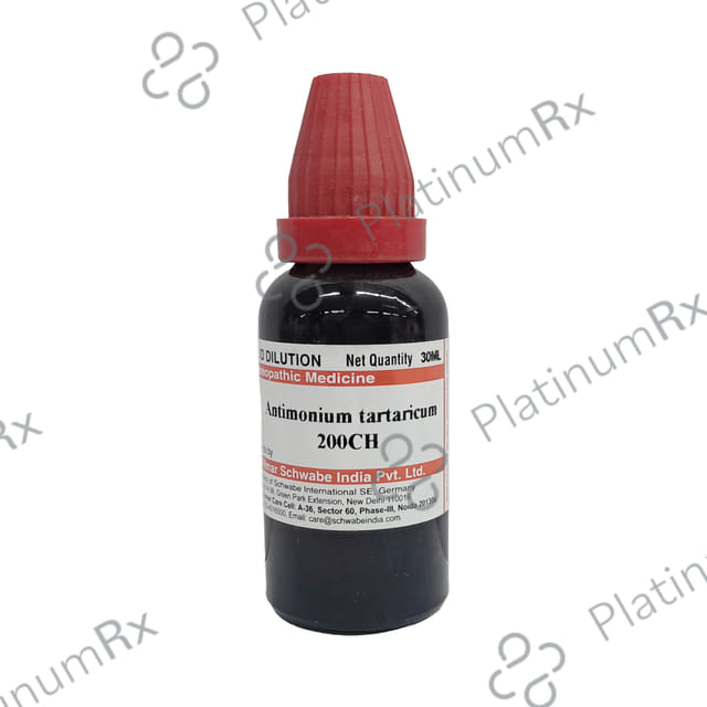 Dr Willmar Schwabe India Antimonium Tartaricum Dilution 200 CH