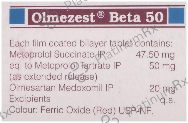 Olmezest Beta 50/20mg Tablet ER 10s
