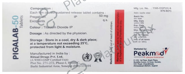 Pigalab 50mg Tablet SR 10s