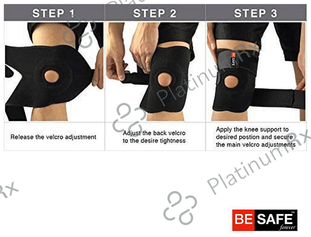 BESAFE Forever Knee Capsule Support Band Black XL 2 units