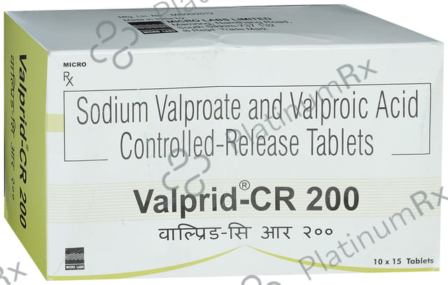 Valprid CR 200mg Tablet CR 15s