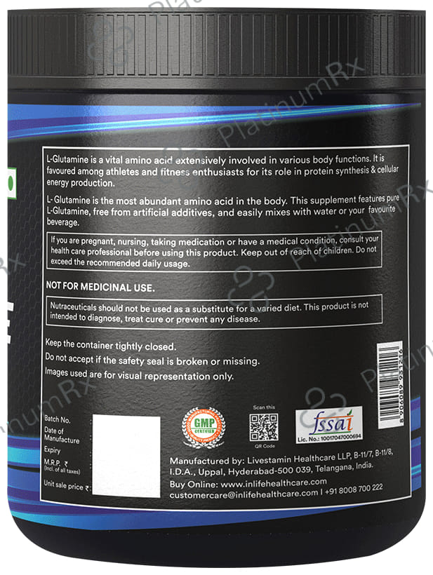Inlife Micronized L-Glutamine Powder