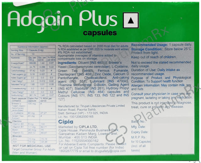 Adgain Plus Capsule 10s