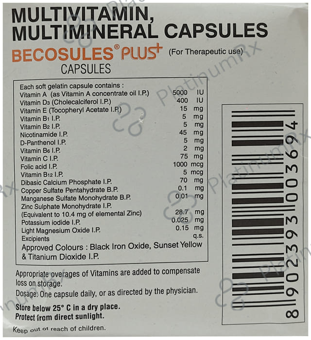 Becosules Plus Capsule 30s