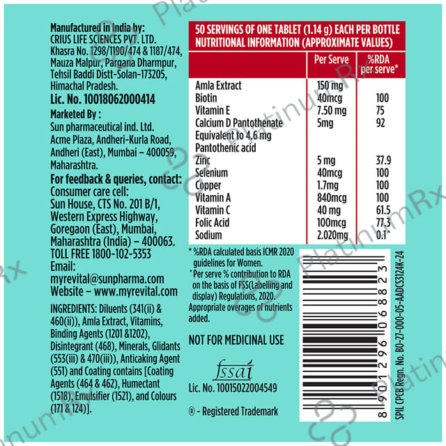 Revital Biotin+ Tablet 50s