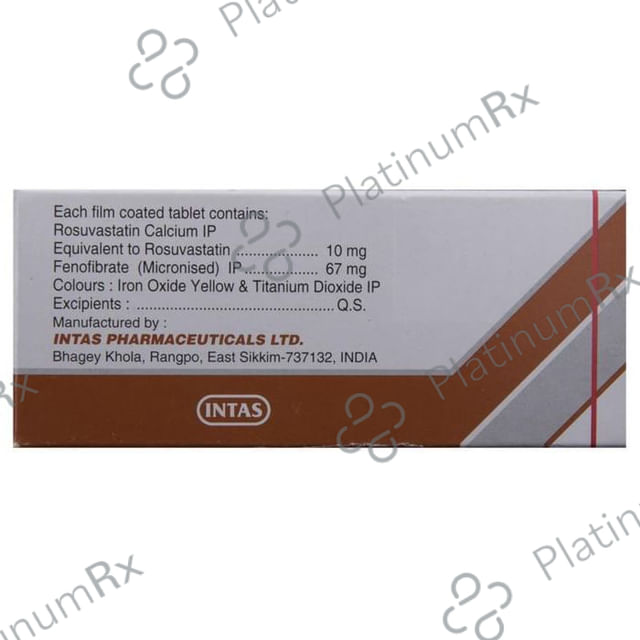 Arvast F 10/67mg Tablet 10s