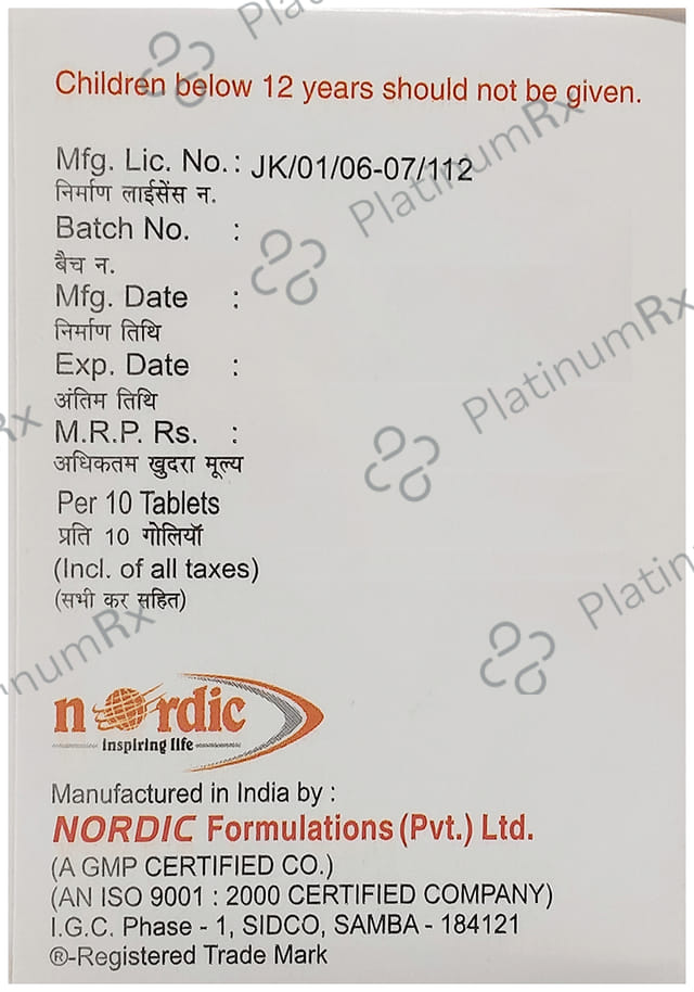 Nile SP 100mg/325mg/15mg Tablet