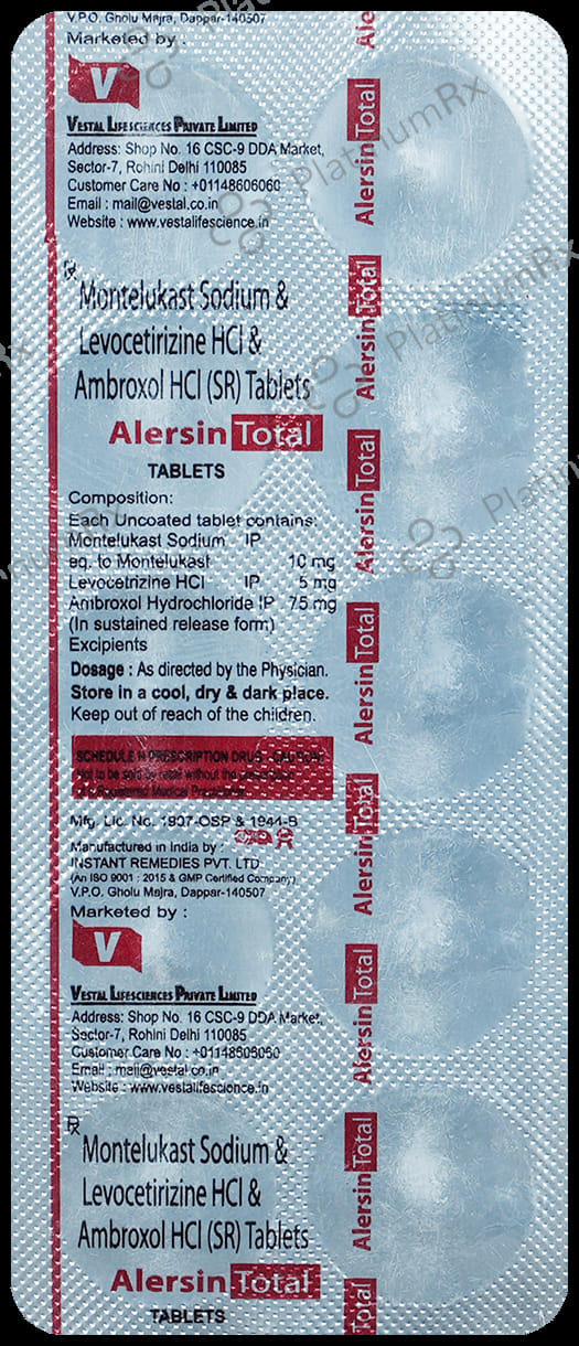Alersin Total 75/5/10mg Tablet SR 10s