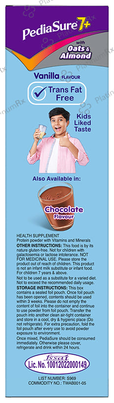 PediaSure Powder for Growing Children Vanilla with Oats & Almond 200 gm