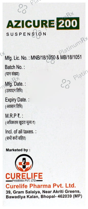 Azicure 200 Oral Suspension Mango