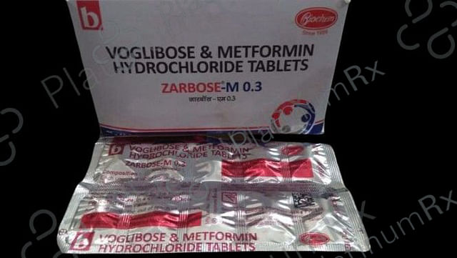 Zarbose M 500/0.3mg Tablet 10s