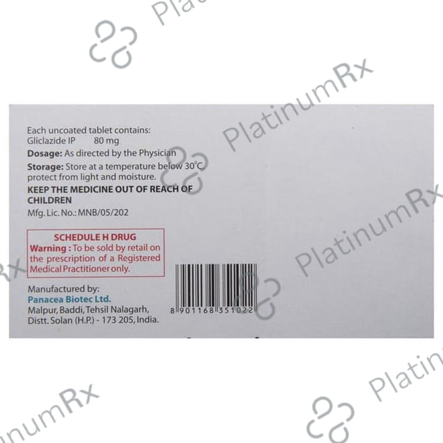 Glizid 80mg Tablet 15s