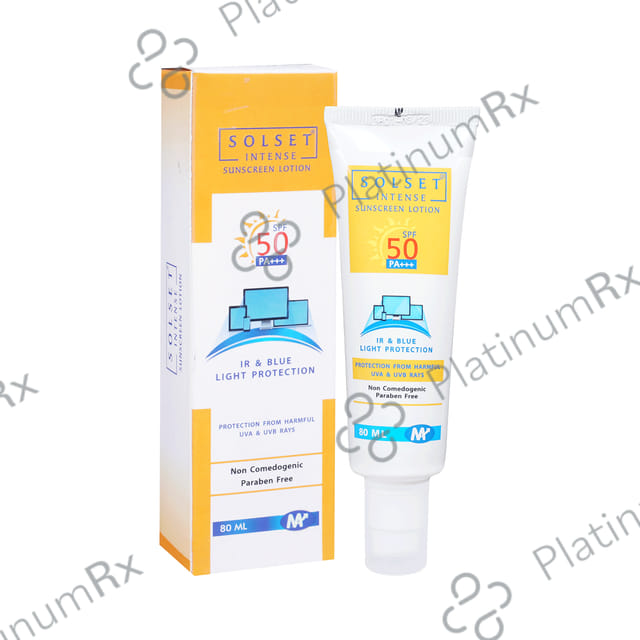 Solset Intense Sunscreen SPF 50 PA+++ Lotion 80ml