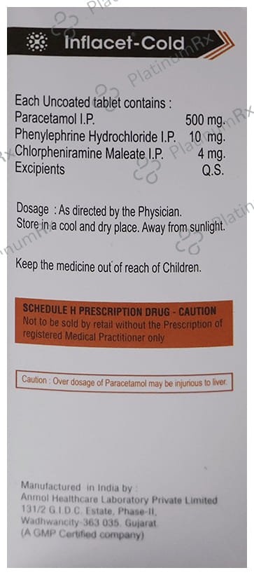 Inflacet Cold Tablet 10s